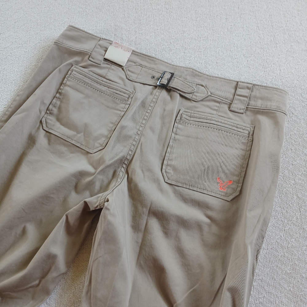 american eagle vintage y2k gorpcore utility cargo pants 12 low rise wide leg